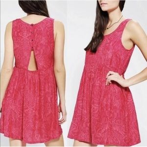 Ecote Pink Short Dress Cutout Back Size M